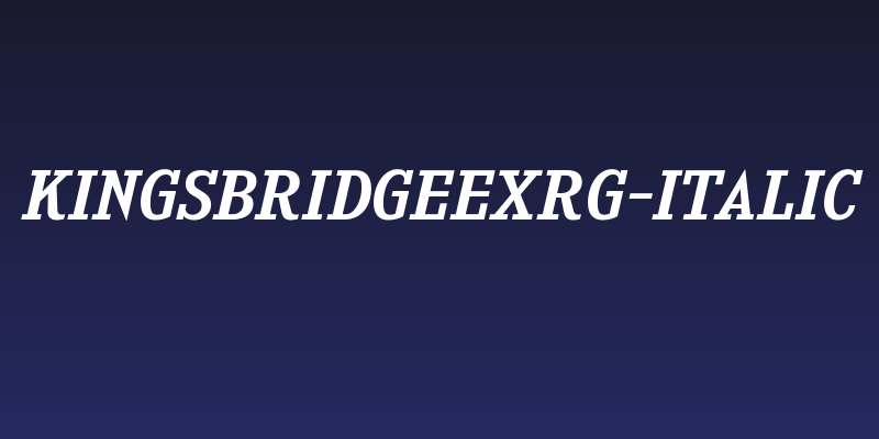 KingsbridgeExRg-Italic Social Header