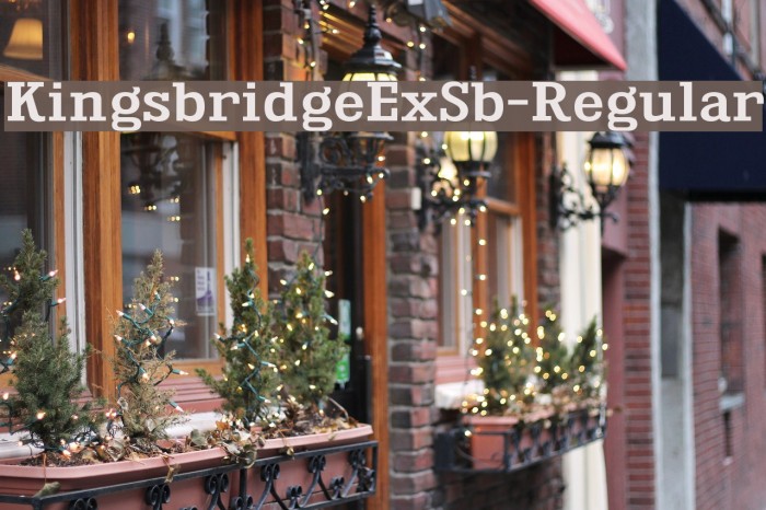 KingsbridgeExSb-Regular Font examples