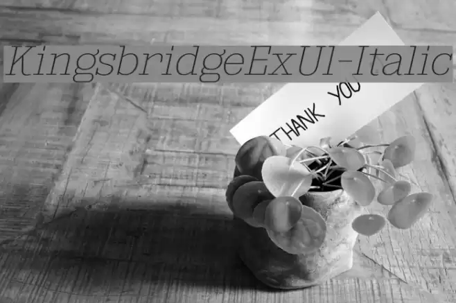 KingsbridgeExUl-Italic Font examples