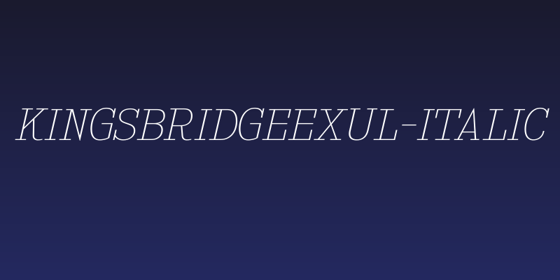KingsbridgeExUl-Italic Social Header
