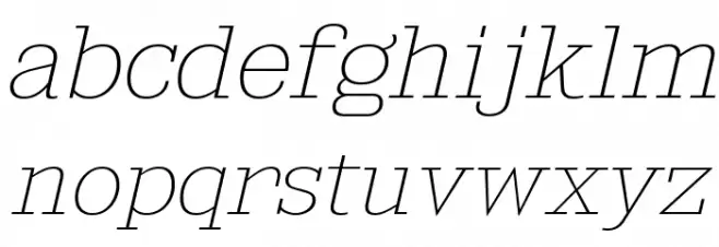 KingsbridgeExUl-Italic Font LOWERCASE