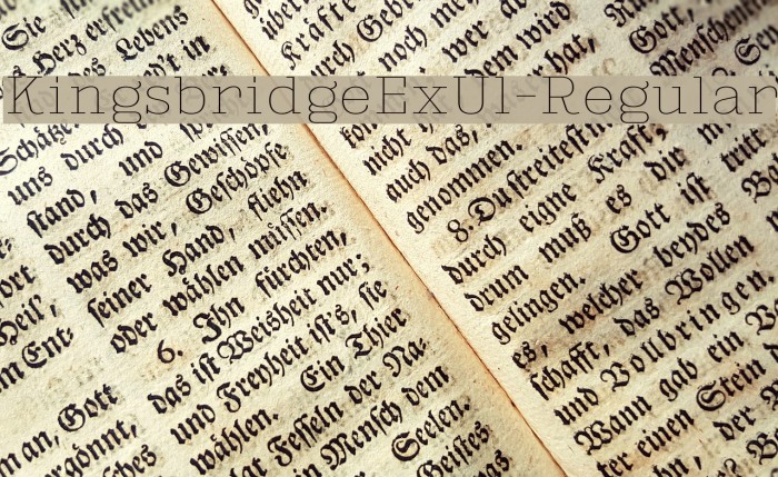 KingsbridgeExUl-Regular Example 3