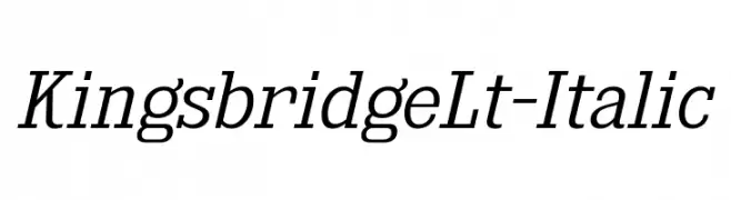 KingsbridgeLt-Italic  Frei Schriftart Herunterladen