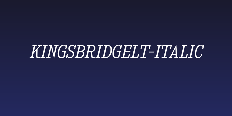 KingsbridgeLt-Italic Social Header