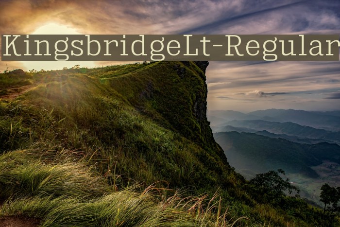 KingsbridgeLt-Regular Font examples