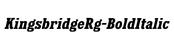 KingsbridgeRg-BoldItalic  フリーフォントのダウンロード