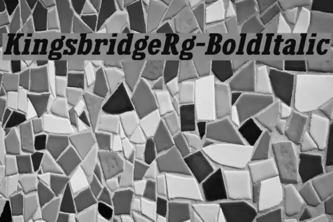 KingsbridgeRg-BoldItalic Font examples