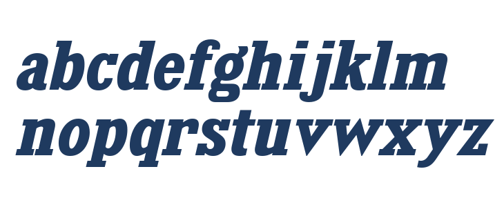 KingsbridgeRg-BoldItalic Lowercase