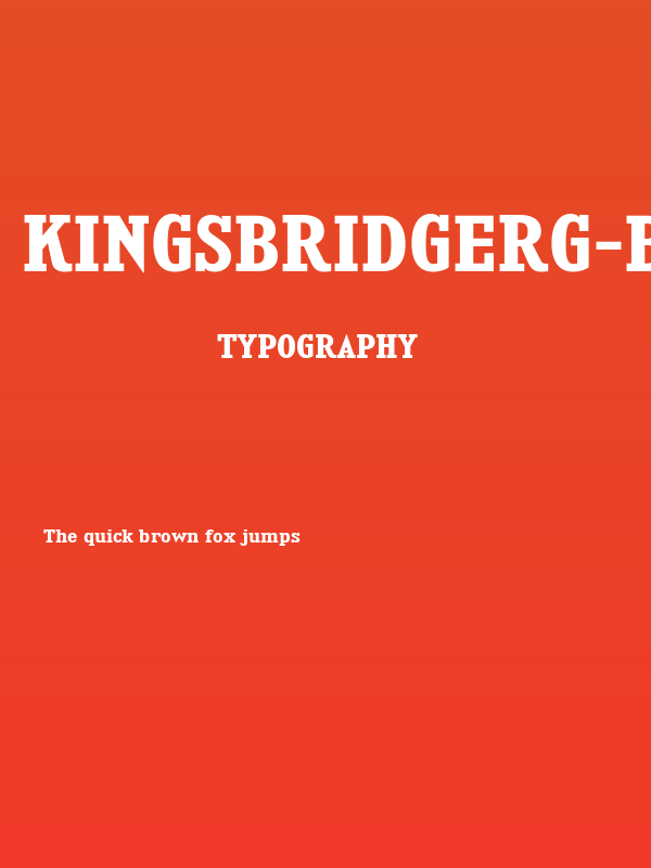 KingsbridgeRg-Bold Poster