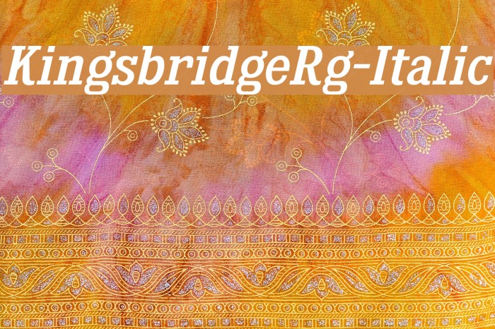 KingsbridgeRg-Italic Example 3