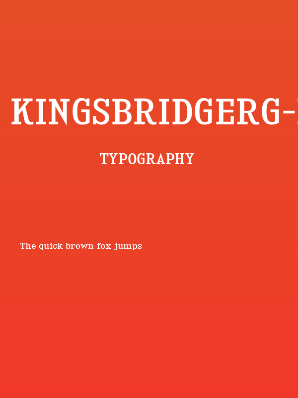 KingsbridgeRg-Regular Poster