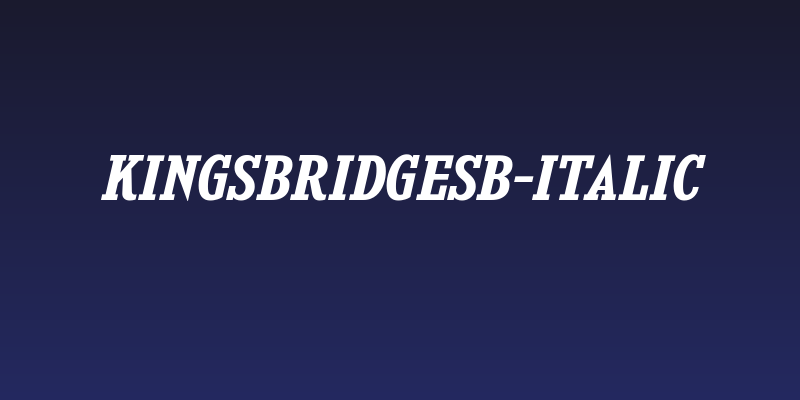 KingsbridgeSb-Italic Social Header