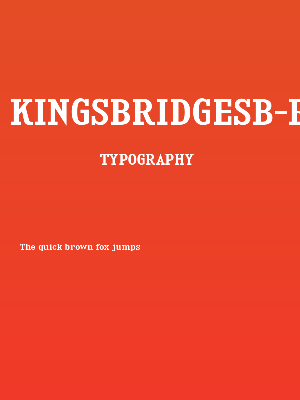 KingsbridgeSb-Regular Poster