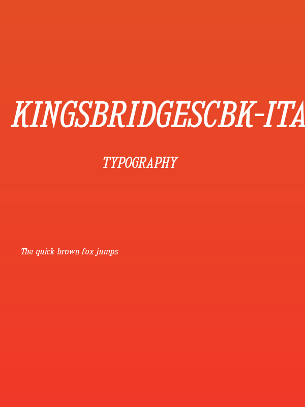 KingsbridgeScBk-Italic Poster