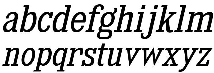 KingsbridgeScBk-Italic Font LOWERCASE