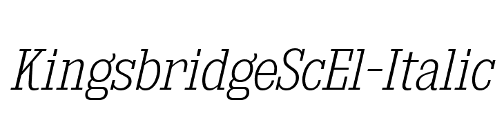 KingsbridgeScEl-Italic  フリーフォントのダウンロード