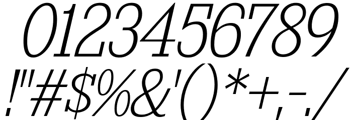 KingsbridgeScEl-Italic Font OTHER CHARS