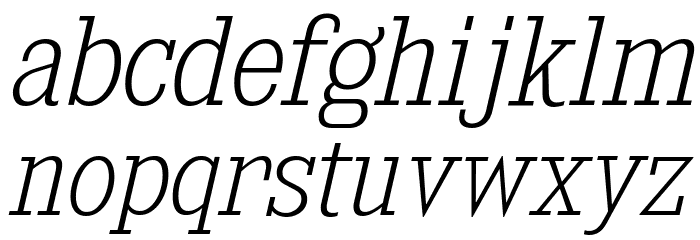 KingsbridgeScEl-Italic Font LOWERCASE