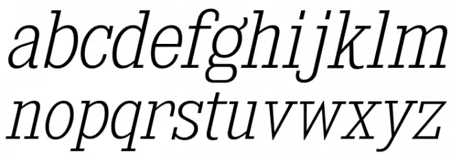 KingsbridgeScEl-Italic Font LOWERCASE