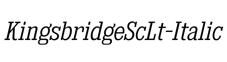 KingsbridgeScLt-Italic  フリーフォントのダウンロード