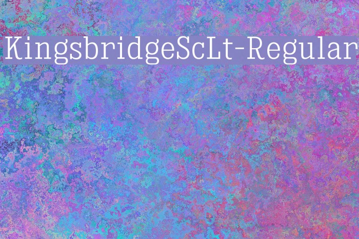 KingsbridgeScLt-Regular Font examples