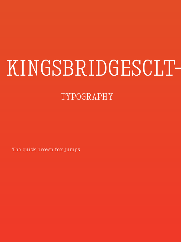 KingsbridgeScLt-Regular Poster