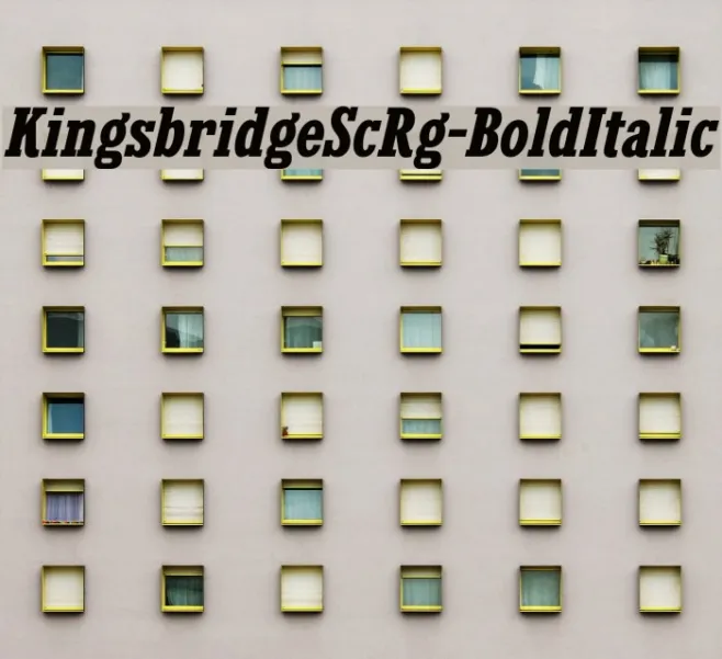 KingsbridgeScRg-BoldItalic Example 2