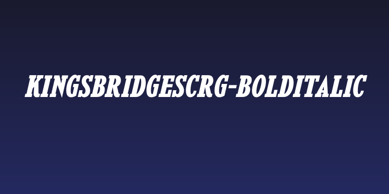 KingsbridgeScRg-BoldItalic Social Header