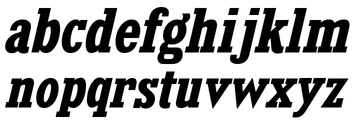 KingsbridgeScRg-BoldItalic Font LOWERCASE