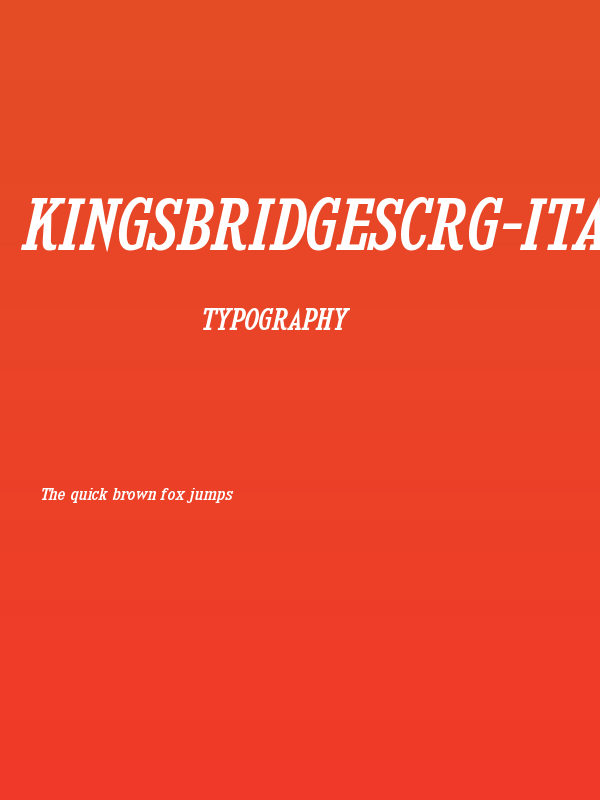 KingsbridgeScRg-Italic Poster