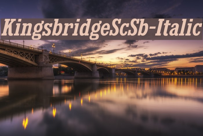 KingsbridgeScSb-Italic Font examples