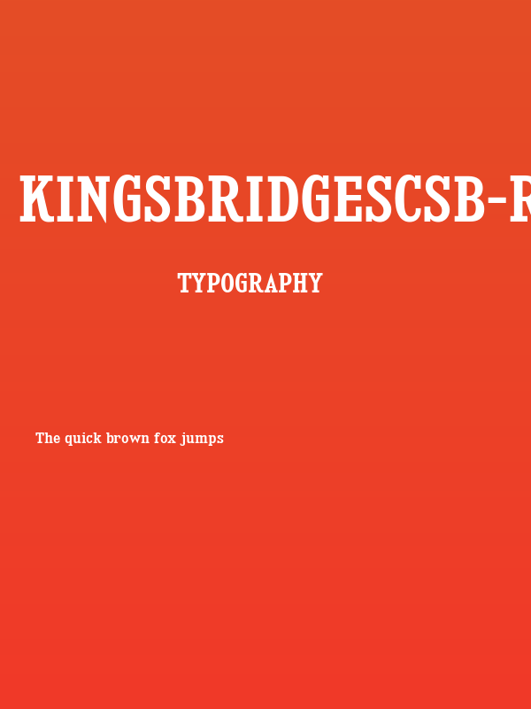 KingsbridgeScSb-Regular Poster