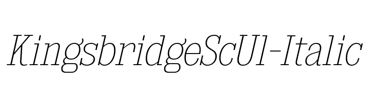 KingsbridgeScUl-Italic Font