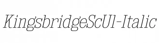 KingsbridgeScUl-Italic  Fuentes Gratis Descargar