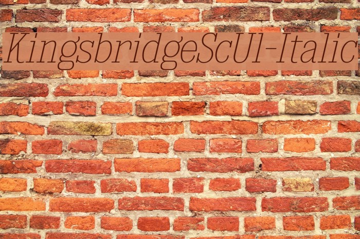KingsbridgeScUl-Italic Font examples