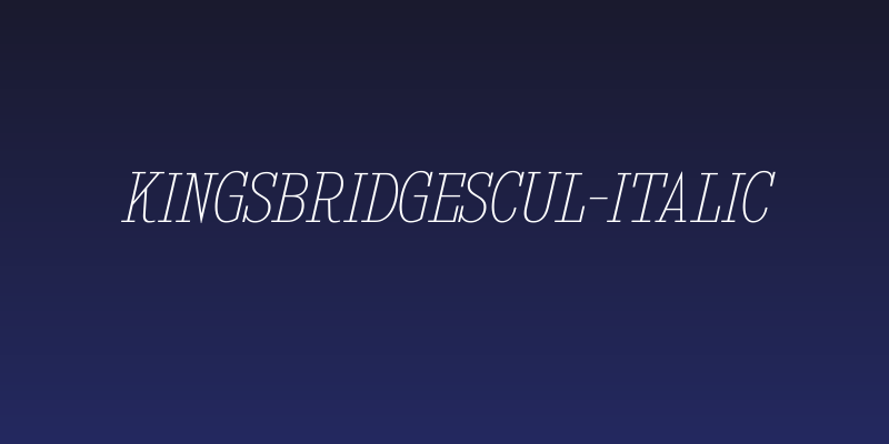 KingsbridgeScUl-Italic Social Header