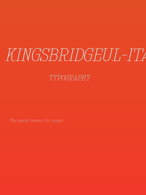 KingsbridgeUl-Italic Poster