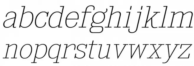KingsbridgeUl-Italic Caratteri MINUSCOLO
