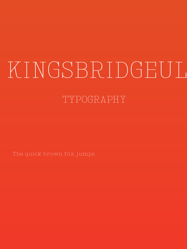 KingsbridgeUl-Regular Poster