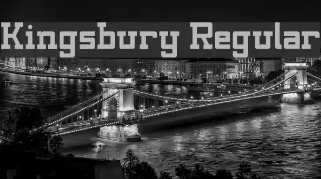 Kingsbury Regular Font examples