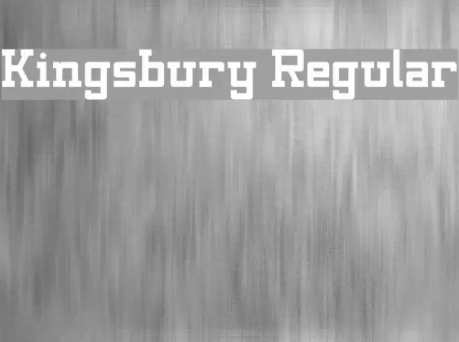 Kingsbury Regular Font examples