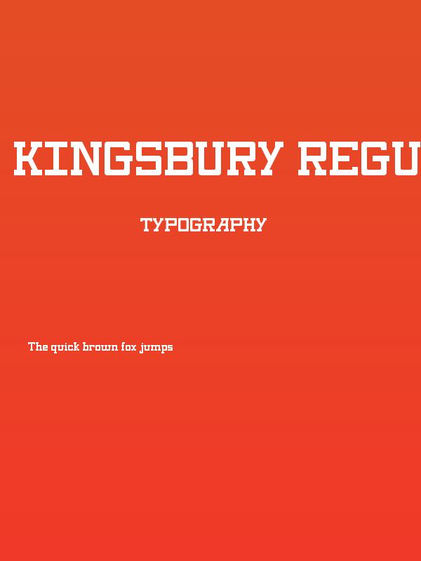 Kingsbury Regular Poster