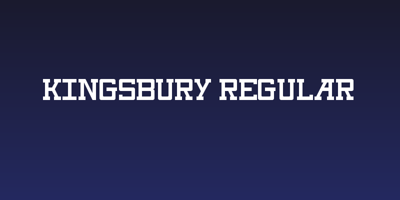 Kingsbury Regular Social Header