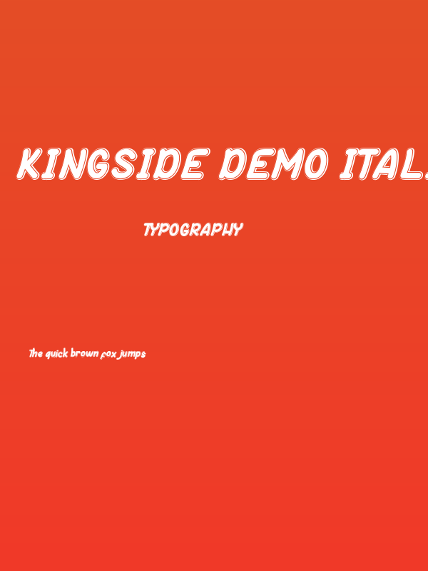 Kingside Demo Italic Poster