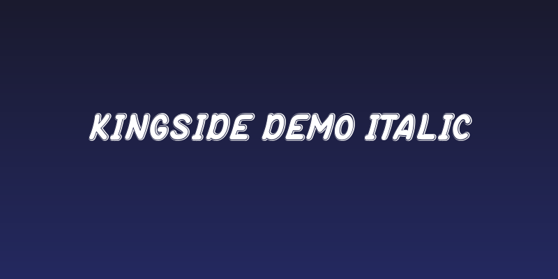 Kingside Demo Italic Social Header