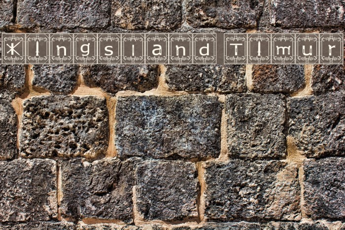 Kingsland Timur Font examples