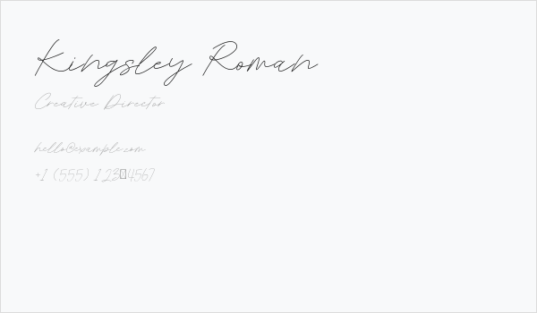 Kingsley Roman Business Card