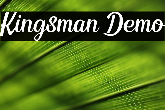 Kingsman Demo Example 2