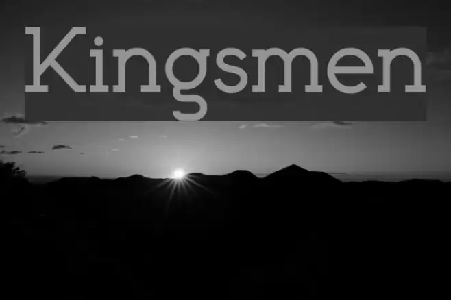 Kingsmen Font examples