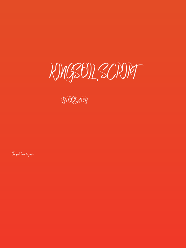 Kingsoil Script Poster